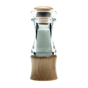 Classic Salt Mill in Clear Acrylic and Beech