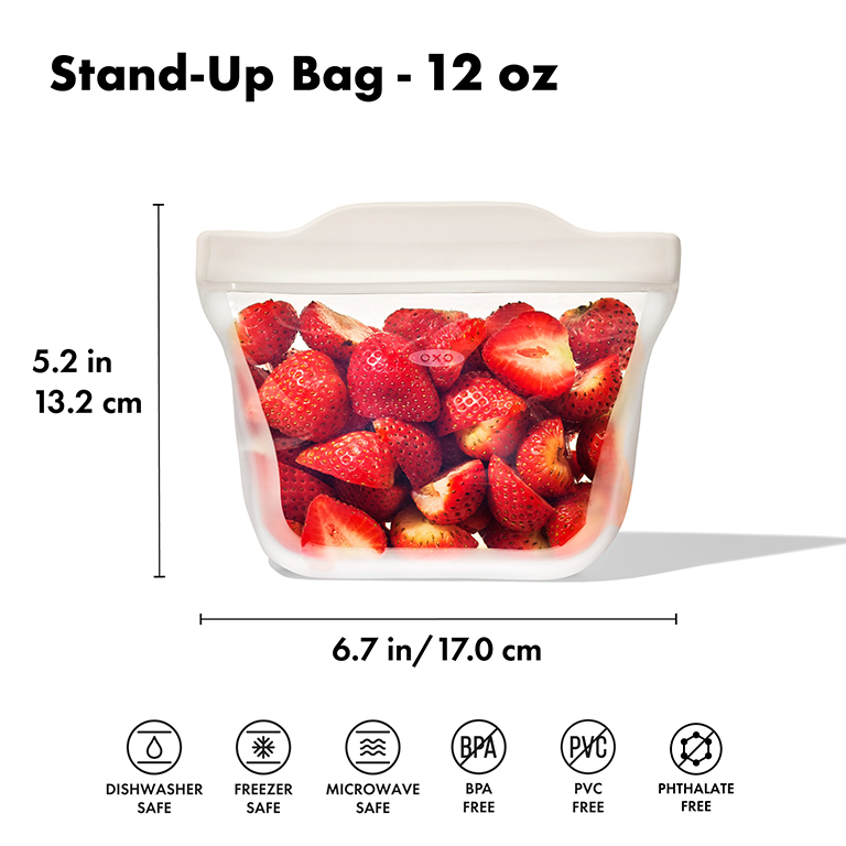 Silicone Reusable Bag – Stand-Up Snack 335ml-12 oz - Image 9