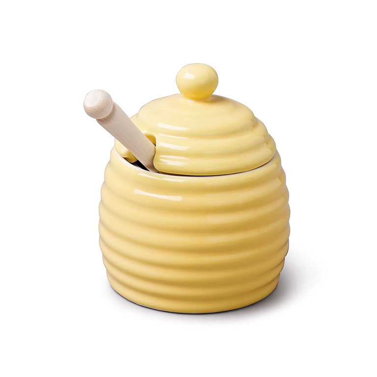 Honey Pot with Wooden Dipper