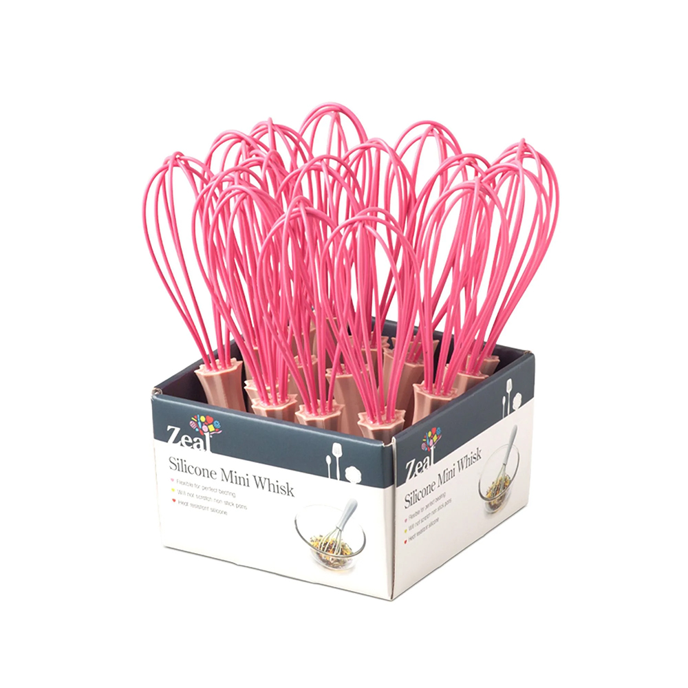 Silicone Mini Balloon Whisk Neon Pink